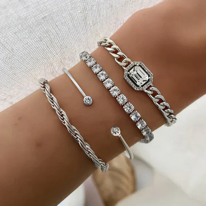 Domitia Calvina Conjunto de Pulseiras | Ouro